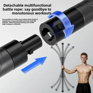 Cordless Spring Steel Wire Battle Rope for Home Fitness