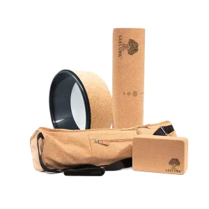 Cork Anti-Slip Double-Layer TPE Yoga Mat with Chakra Print
