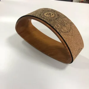 Cork Half-Wheel Yoga Prop for Backbending, Lumbar Flexion and Back Opening