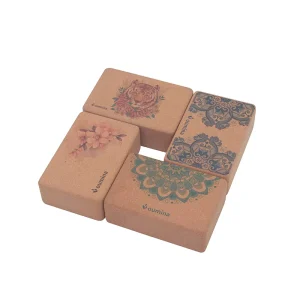 Cork Massage Ball Roller and Yoga Block Set, Eco-Friendly Natural Material