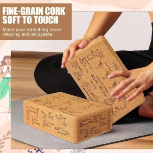 Cork Yoga Block Custom High Quality Eco Friendly Natural for Home Gym Yoga Practice for Home Studio and Travel