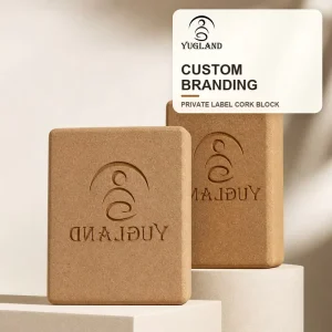 Cork Yoga Block High Density Non Slip Exercise Prop for Pilates Gym Fitness