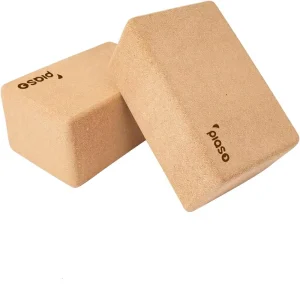 Cork Yoga Blocks 2-Pack, Non-Slip, High-Density, 9x6x3 in, for Pilates and Meditation