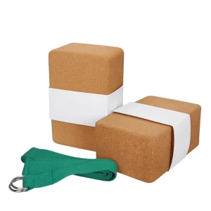 Cork Yoga Blocks with Logo, Eco-Friendly Organic Natural Cork Yoga Bricks