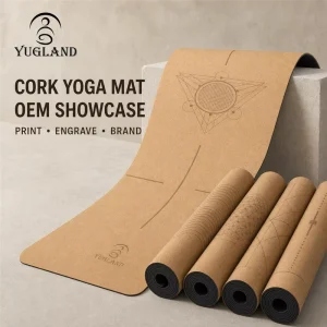 Cork Yoga Mat Eco-Friendly Natural Non-Slip Exercise Pad for Pilates Home Gym Workout