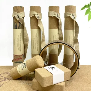 Cork Yoga Mat Set with Blocks and Strap, 2mm 3mm 4mm 5mm