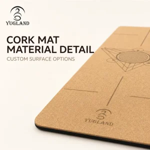 Cork Yoga Mat with Microfiber and Natural Rubber Non Slip for Hot Yoga