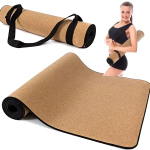 Cork and Natural Rubber Yoga Mat Anti-Slip with Custom Logo