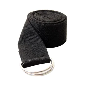 Cotton Custom-Size Yoga Stretching Belt with Durable Buckle for Home and Studio Use