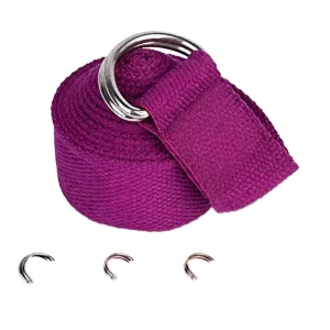 Cotton D-Ring Tension Strap and Yoga Rope for Yoga Mat