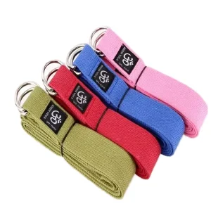 Cotton D-Ring Tension Straps and Yoga Ropes Stretching Strap Bands Durable Balance Improvement for Yoga Mat