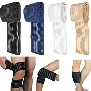 Cotton Elastic Compression Bandage for Wrist, Calf, Elbow, Leg, Ankle, and Knee Support