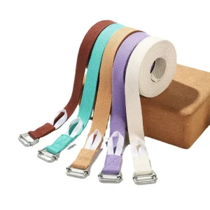 Cotton Exercise Belt Elastic Pilates Yoga Stretch Band Yoga Mat Strap