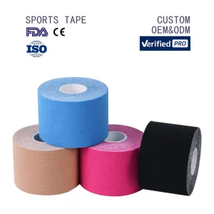 Cotton Kinesiology Tape Water Resistant Durable Eco-Friendly Unisex for Sports Outdoor Fitness Support