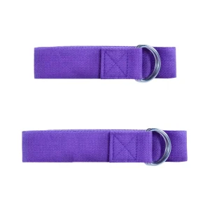 Cotton Non-Elastic Yoga Strap Adjustable D-Ring Buckle Custom Logo Gym Workout Belt Fitness Pilates Eco-friendly Custom Packed