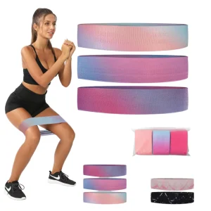 Cotton Workout Bands Set Heavy-Level Fitness Gym Resistance Hip Circle Loop Bands