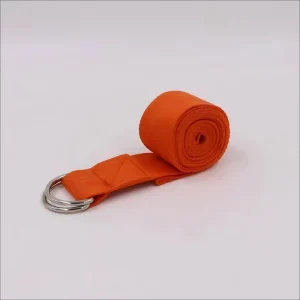 Cotton Yoga Strap, Heavy-Duty Tension Strap for Deep Stretch, Strength Training & Rehabilitation, Non-Slip Adjustable Band