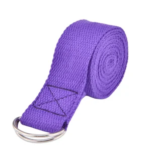 Cotton Yoga Stretch Band and Resistance Strap for Flexibility Training, Gym, Indoor, Outdoor, and Home