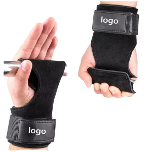 Cowhide Leather Gymnastics Weightlifting Hand Grips, Non-Slip Palm Protectors