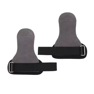 Cowhide Leather Hand Grips with Wrist Support and Palm Protection for CrossFit and Strength Training