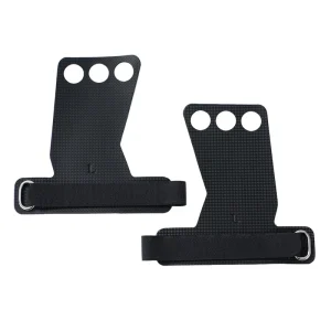 Cowhide Palm Guards for Weightlifting, Pull-Ups, and Gymnastics, 3 Holes, Unisex