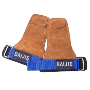 Cowhide Wrist Straps and Hand Wraps for Pull-Ups Weightlifting Powerlifting Bench Press Palm Protection
