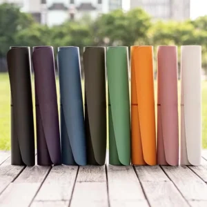 Cream Polyurethane 5mm Non-Slip Yoga Mat with Natural PU Rubber Grip