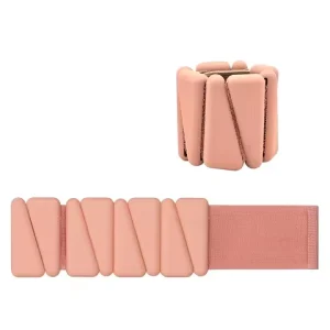 Cream Silicone Wrist and Ankle Weights, 4 lb and 5 lb