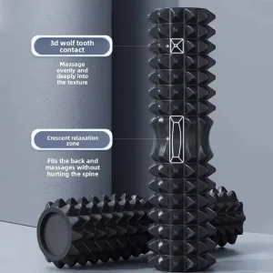 Crescent-Shaped Solid EVA Foam Roller with Foam Nodules for Yoga, Leg Massage and Full-Body Deep Tissue Massage