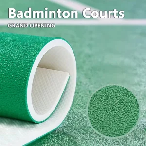 Crystal Sand PVC Sports Flooring Shock Absorption Anti-Slip Surface for Standard Badminton