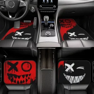Crystal Velvet Car Floor Mats Custom Pattern Factory Supply 4-Piece Full Set