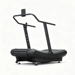 Curved Mechanical Treadmill Human Powered Fitness Machine LED Display No Electricity Cardio Gear for Commercial Gym Workout