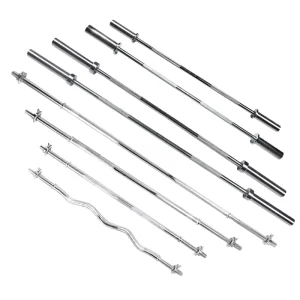 Curved and Straight Chrome Barbell, 20kg, 1in and 2in