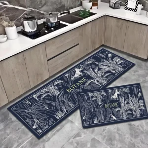 Cushioned Kitchen Mat Non-Slip Synthetic Leather Diatom Mud Pet-Friendly Washable Rubber Backing