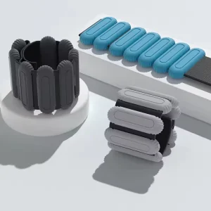 Custom 0.5kg 1kg 1.5kg Silicone Weighted Wristband for Swimming Fitness Pilates Ankle Wrist Weights