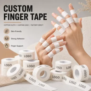 Custom 0.8 1 1.25cm Boxing Finger Tape Manufacturer Cotton Athletic Tape for Sports Protection Waterproof Breathable