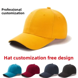 Custom 3D Puff Embroidered Solid-Color Cotton Baseball Caps with OEM Logo, Leopard/Dot Pattern, Breathable Waterproof