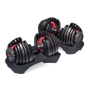 Custom 90 lb Steel Adjustable Dumbbell Set with 40 kg and 24 kg Weights