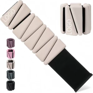 Custom Adjustable Silicone Weighted Bangle Strap Wrist and Ankle Weight Set for Yoga Pilates Barre Home Workout