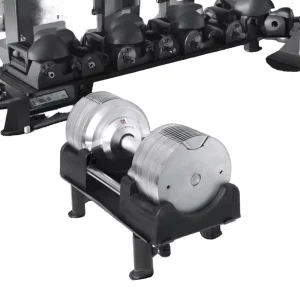 Custom Adjustable Steel Dumbbell Set 60kg & 2kg with Rack Mounting