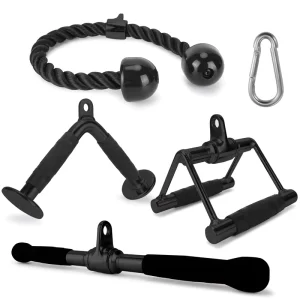 Custom Black Pulley System Cable Attachment Set Fitness Equipment Accessories For Weight Lifting