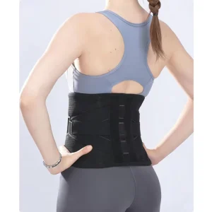 Custom Black Slim Lightweight Breathable Back Support for Men Women Lower Back Pain Relief Training Daily Use Yoga