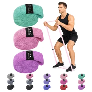 Custom Blue Fabric Resistance Band Non Slip Hip Booty Glute Bands Set for Legs Exercise OEM