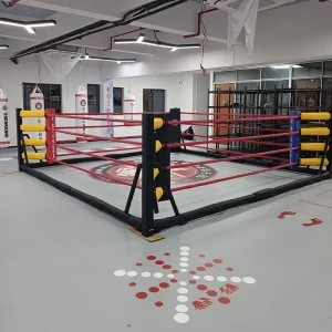 Custom Boxing Ring Set 4x4m to 8x8m with Ropes Corner Pads Turnbuckles for Boxing Kickboxing MMA Training