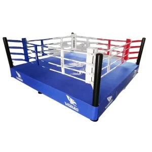 Custom Boxing Ring with Canvas Cover and Ropes International Game Use Ground Height Adjustable OEM