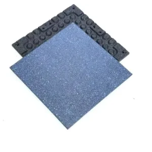 Custom Color 15 mm Interlocking Rubber Gym Floor Tile, 1 m x 1 m