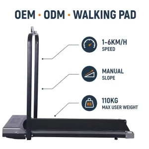 Custom Color Foldable Fitness Equipment Electric Walk Machine Exercise Cardio Training Treadmill Walking Pad with Phone Holder