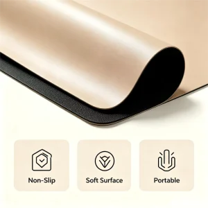 Custom Color Folding Oval PU Waterproof Yoga Mat Private Label Eco Mat Bulk Supply Gym Yoga Studios