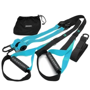 Custom Color Home Gym Fitness Professional Suspension Strap Trainer Set Sling Trainer Resistance Strap Kit Rubber Handle