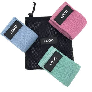 Custom Color Nude Cream Brown Sport Resistance Hip Circle Fitness Elastic Bands Set of Booty Bands for Fitness Exercise